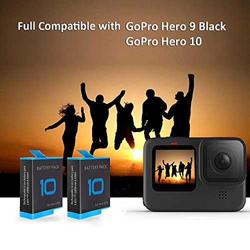 2 Pack Batteries fit for GoPro Hero 10, GoPro Hero 9 Black, 3-Channel Battery Charger Station for Hero 10/ Hero 9 from Dongguan Hongbo New Energy Technology Co.,Ltd.
