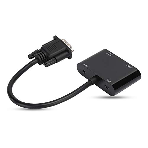 VGA to HDMI VGA Converter, HD Automatic Detection Video Converter Cable Plug and Play Adapter for Computer Projector Notebooks from Sutinna