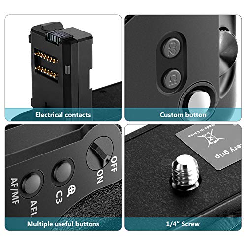 Neewer Vertical Battery Grip Replacement, Compatible with Sony VG-C2EM Works with NP-FW50 Battery for Sony A7 II A7S II and A7R II Cameras (Battery NOT Included) by Neewer