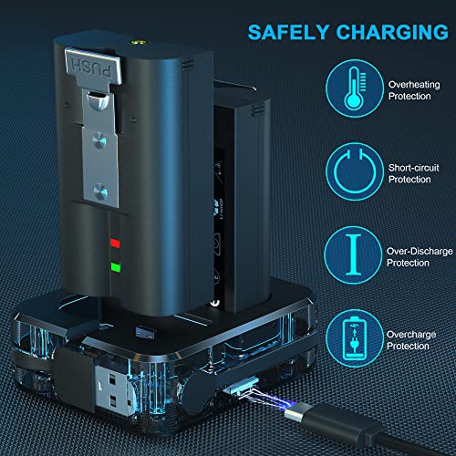 2 Packs 6040mAh Rechargeable Battery and Dual USB Charging Station Compatible with Ring, for Video Doorbell 2/3/4 and Spotlight Cam Battery 3.65V Lithium-Ion Batteries (Not for Stick Up Cam) from Dongguan Xinghui Technology Co.,Ltd.