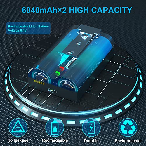 2 Packs 6040mAh Rechargeable Battery and Dual USB Charging Station Compatible with Ring, for Video Doorbell 2/3/4 and Spotlight Cam Battery 3.65V Lithium-Ion Batteries (Not for Stick Up Cam) from Dongguan Xinghui Technology Co.,Ltd.