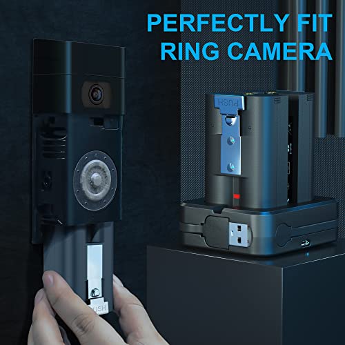 2 Packs 6040mAh Rechargeable Battery and Dual USB Charging Station Compatible with Ring, for Video Doorbell 2/3/4 and Spotlight Cam Battery 3.65V Lithium-Ion Batteries (Not for Stick Up Cam) from Dongguan Xinghui Technology Co.,Ltd.
