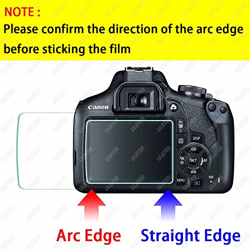Rebel T7 T6 Screen Protector for Canon EOS Rebel T7 T6 T5 DSLR Camera & Hot Shoe Cover, [2+3Pack] ULBTER 0.3mm 9H Hardness Tempered Glass Flim Anti-Scrach Anti-Fingerprint Anti-Bubble by BTER
