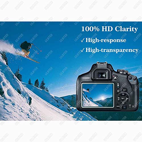 Rebel T7 T6 Screen Protector for Canon EOS Rebel T7 T6 T5 DSLR Camera & Hot Shoe Cover, [2+3Pack] ULBTER 0.3mm 9H Hardness Tempered Glass Flim Anti-Scrach Anti-Fingerprint Anti-Bubble by BTER