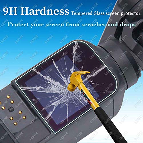 Lens Screen Protector for DJI Osmo Pocket 2 / Pocket 1 [2+2Pack] Black White, ULBTER Osmo Pocket II 0.3mm 9H Hardness Tempered Glass Cover Anti-Scrach Anti-Fingerprint Anti-Bubble by BTER