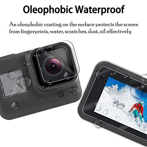 [9pcs] Hero 11 10 9 Screen Protector for GoPro Hero 11 10 9 Black, Ultra Clear Tempered Glass Screen Protector + Tempered Glass Lens Protector + Tempered Glass Front LCD Display Film for GoPro Hero 9 10 11 Action Camera by haojiao