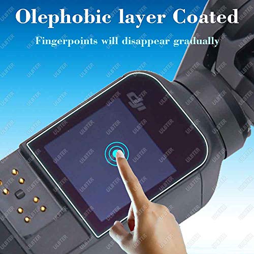 Lens Screen Protector for DJI Osmo Pocket 2 / Pocket 1 [2+2Pack] Black White, ULBTER Osmo Pocket II 0.3mm 9H Hardness Tempered Glass Cover Anti-Scrach Anti-Fingerprint Anti-Bubble by BTER