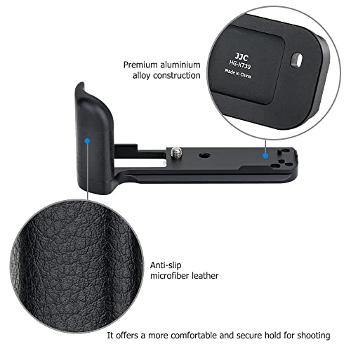 Metal Hand Grip L Bracket for Fuji Fujifilm X-T30 II X-T30 X-T20 X-T10 Anti-Slip Holder, w/Battery Memory Card Compartment Opening & Speaker Hole, Replaces MHG-XT10 by Jinjiacheng Photography Equipment Co.,Ltd.