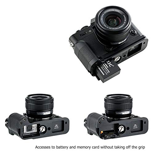 Metal Hand Grip L Bracket for Fuji Fujifilm X-T30 II X-T30 X-T20 X-T10 Anti-Slip Holder, w/Battery Memory Card Compartment Opening & Speaker Hole, Replaces MHG-XT10 by Jinjiacheng Photography Equipment Co.,Ltd.