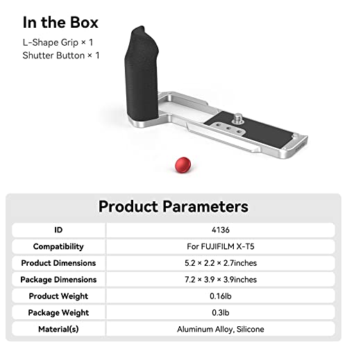 SmallRig X-T5 Handgrip L-Shape Grip for FUJIFILM X-T5 Camera - 4136 by SmallRig