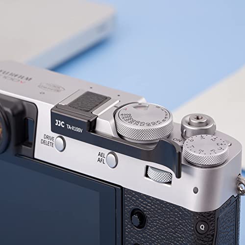 JJC Deluxe Metal Thumb Up Grip for Fujifilm Fuji X-E4 XE4 X-E3 XE3 X100V X100F X100T Thumb Rest Support/Black by Jinjiacheng Photography Equipment Co.,Ltd.