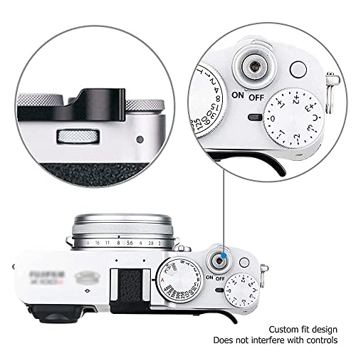 JJC Deluxe Metal Thumb Up Grip for Fujifilm Fuji X-E4 XE4 X-E3 XE3 X100V X100F X100T Thumb Rest Support/Black by Jinjiacheng Photography Equipment Co.,Ltd.