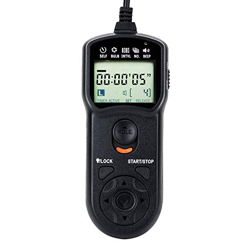 JJC Intervalometer Timer Remote Control Shutter Release for Canon EOS Rebel T6 T7 2000D 90D 80D 70D 60Da 77D T8i T7i T6i T6s SL3 SL2 T5i T4i T3i T2i EOS R R6 Mark II R6 R7 R10 RP M6 Mark II M5 & More by JJC