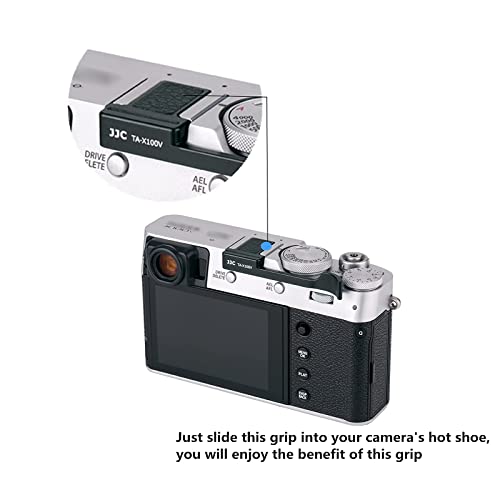 JJC Deluxe Metal Thumb Up Grip for Fujifilm Fuji X-E4 XE4 X-E3 XE3 X100V X100F X100T Thumb Rest Support/Black by Jinjiacheng Photography Equipment Co.,Ltd.