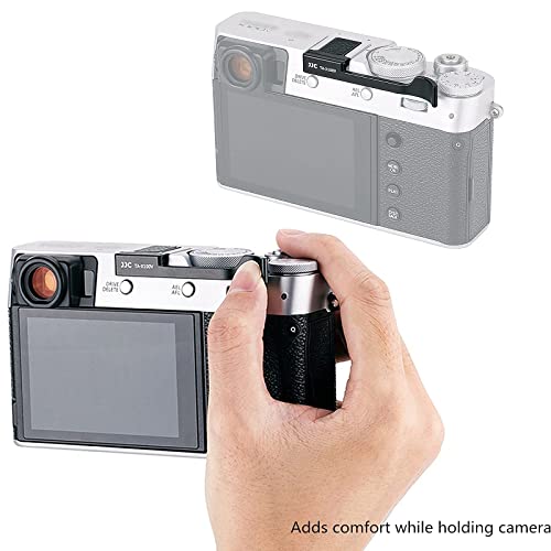 JJC Deluxe Metal Thumb Up Grip for Fujifilm Fuji X-E4 XE4 X-E3 XE3 X100V X100F X100T Thumb Rest Support/Black by Jinjiacheng Photography Equipment Co.,Ltd.