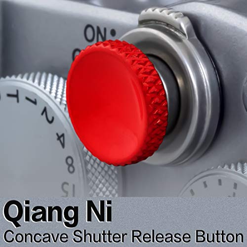 Soft Shutter Release Button (2 Pack/Red) high-end Pure Copper Camera Shutter Button by QiangNi
