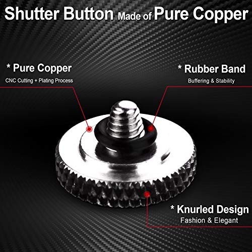 Camera Shutter Button (2 Pack/Silver) Upscale and Delicate Soft Shutter Release Button from AJART