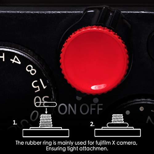 Soft Shutter Release Button (2 Pack/Red) high-end Pure Copper Camera Shutter Button by QiangNi