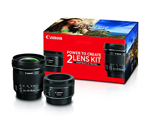 Canon Portrait and Travel Two Lens Kit with 50mm f/1.8 and 10-18mm Lenses from Canon Cameras US