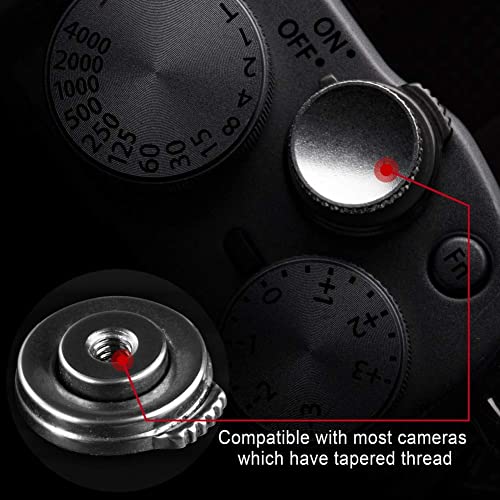 Camera Shutter Button (2 Pack/Silver) Upscale and Delicate Soft Shutter Release Button from AJART