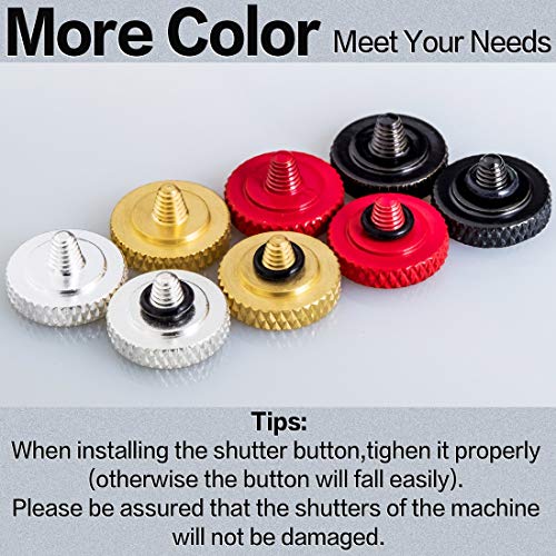 Soft Shutter Release Button (2 Pack/Red) high-end Pure Copper Camera Shutter Button by QiangNi