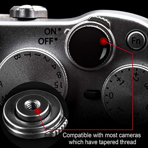 Camera Shutter Button (2 Pack/Black) Upscale and Delicate Soft Shutter Release Button by AJART