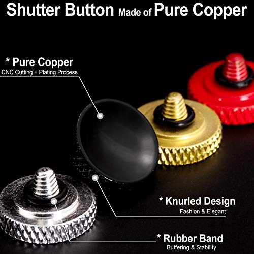 Camera Shutter Button (2 Pack/Black) Upscale and Delicate Soft Shutter Release Button by AJART