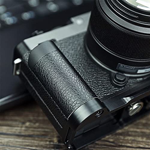 JJC Solid Metal Hand Grip Secure Quick Release Plate L Bracket Holder for Fuji Fujifilm X-E4 XE4 Replaces Fuji MHG-XE4 Handgrip by Jinjiacheng Photography Equipment Co.,Ltd.