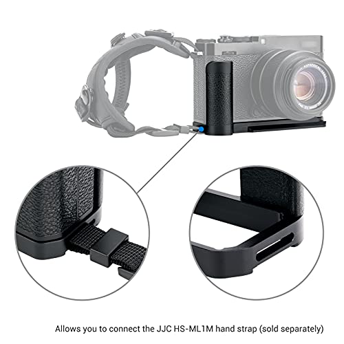 JJC Solid Metal Hand Grip Secure Quick Release Plate L Bracket Holder for Fuji Fujifilm X-E4 XE4 Replaces Fuji MHG-XE4 Handgrip by Jinjiacheng Photography Equipment Co.,Ltd.
