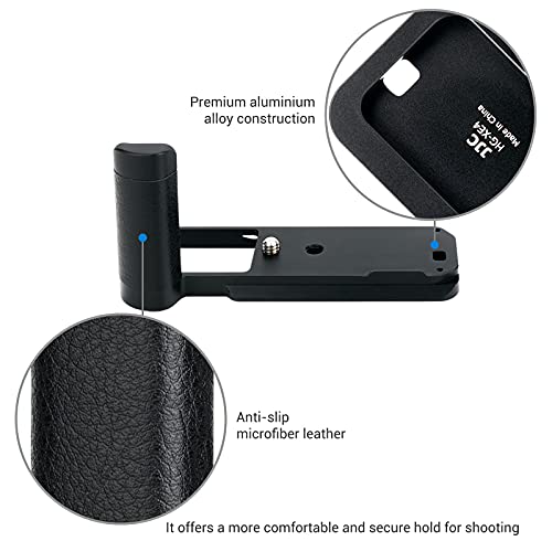 JJC Solid Metal Hand Grip Secure Quick Release Plate L Bracket Holder for Fuji Fujifilm X-E4 XE4 Replaces Fuji MHG-XE4 Handgrip by Jinjiacheng Photography Equipment Co.,Ltd.