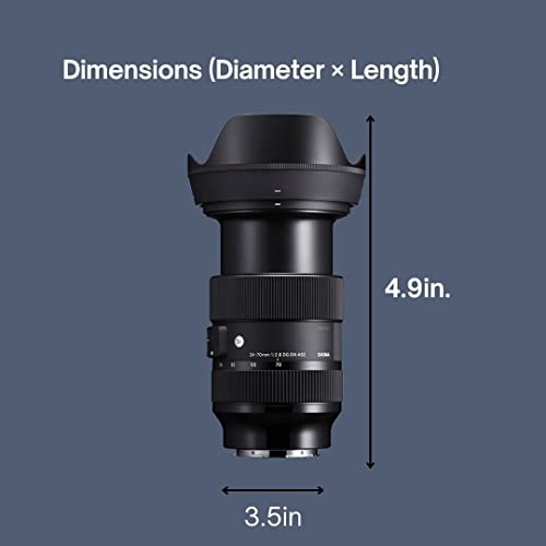 Sigma 24-70mm f/2.8 DG DN Art Zoom Full Frame Compatible with Sony E-Mount Lens with LaCie Rugged Mini 1TB Hard Drive and 64GB SD Card Bundle (3 Items) by SIGMA