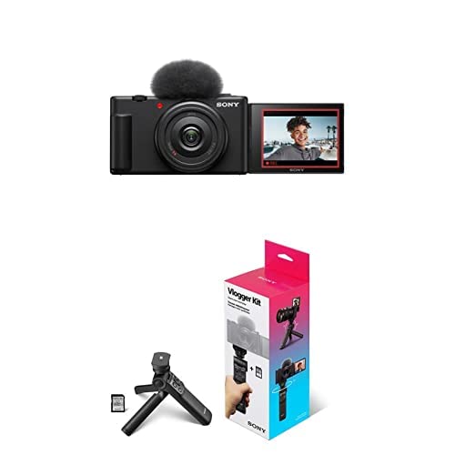 Sony ZV-1F Vlog Camera for Content Creators and Vloggers with Vlogger Accessory Kit, Small by 