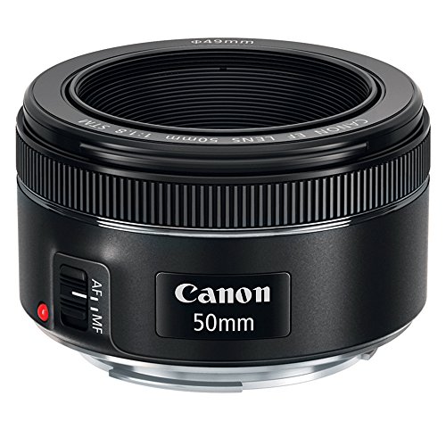 Canon EF 50mm f/1.8 STM Lens + 3pc Filter Kit + Lens Pen + Blower + Hood + Lens Pouch + Cap Keeper by Canon, Inc