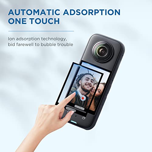 CYNOVA Insta 360 X3 Tempered Glass Film, Insta360 X3 Camera Screen Film Glasses Screen Protector Accessories,Ultra HD, 9H Hardness, Scratch Resistant from CYNOVAUS