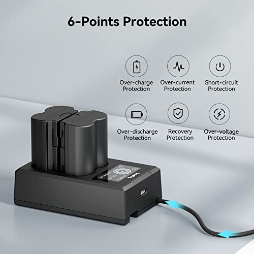 SmallRig NP-W235 Battery Charger Set for Fujifilm NP-W235 Battery, Double Slot NP-W235 Charger for Fujifilm X-T5, X-T4, GFX 100S, X-H2S, for Fujifilm GFX 50S II, VG-XT4, 2040mAh - 3822 from SMALLRIG