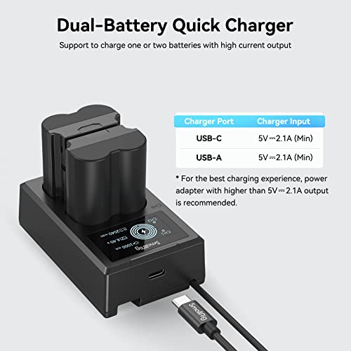 SmallRig NP-W235 Battery Charger Set for Fujifilm NP-W235 Battery, Double Slot NP-W235 Charger for Fujifilm X-T5, X-T4, GFX 100S, X-H2S, for Fujifilm GFX 50S II, VG-XT4, 2040mAh - 3822 from SMALLRIG