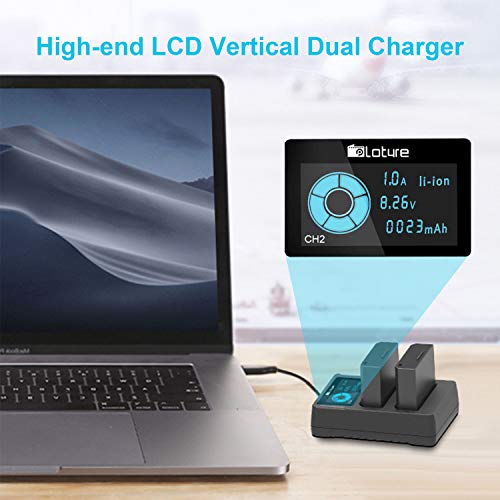 Canon LP-E10 Battery, 2 Pack Replacement Batteries with Camera Battery Charger Set for Canon EOS Rebel T7, T3, T5, T6, Kiss X50, Kiss X70, EOS 1100D, EOS 1200D, EOS 1300D, EOS 2000D Digital Camera from PLOTURE