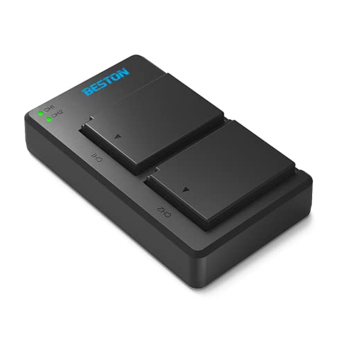 BESTON LP-E10 Battery and Charger for Canon EOS Rebel T7 T6 T5 T3 T100 1100D 1200D 1300D 2000D 4000D DSLR Camera (2-Pack) from BESTON