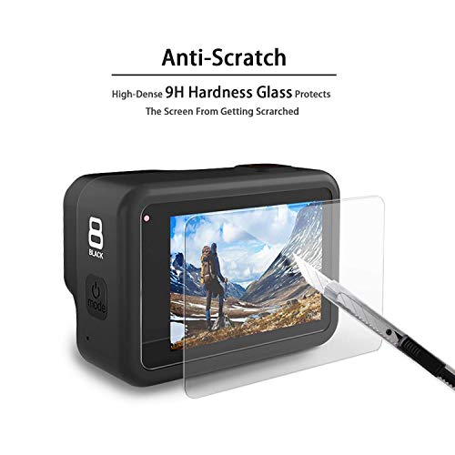 [6pcs] FINEST+ Screen Protector for GoPro Hero 8 Black Tempered Glass Screen Protector + Tempered Glass Lens Protector +Small Display Film for Go Pro Hero8 Action Camera by FINEST+