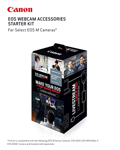 Canon EOS Webcam Accessories Starter Kit for EOS M50 Mark II, M50, M200 by Canon USA