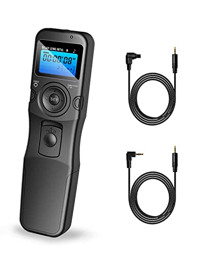 Digital Timer Remote Shutter Release Trigger Intervalometer for Canon EOS Rebel T6 T7 80D 70D 60D 60Da 77D T7i T6i T6s SL2 SL1 T5 T3 T5i T4i T3i T2i EOS R M6 M5 Cameras from Aream