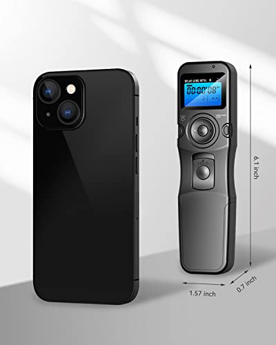 Digital Timer Remote Shutter Release Trigger Intervalometer for Canon EOS Rebel T6 T7 80D 70D 60D 60Da 77D T7i T6i T6s SL2 SL1 T5 T3 T5i T4i T3i T2i EOS R M6 M5 Cameras from Aream