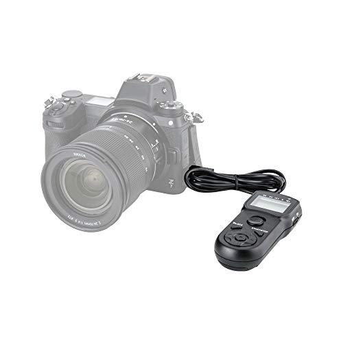 JJC Intervalometer Timer Remote Shutter Release Time Lapse for Nikon D750 D780 Z7 Z7II Z6 Z6II Z5 D7200 D7500 D7100 D7000 D5600 D5500 D5300 D5200 D5100 D5000 D3300 D3200 D610 D600 & More Nikon Camera by JJC
