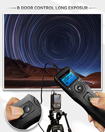 Digital Timer Remote Shutter Release Trigger Intervalometer for Canon EOS Rebel T6 T7 80D 70D 60D 60Da 77D T7i T6i T6s SL2 SL1 T5 T3 T5i T4i T3i T2i EOS R M6 M5 Cameras from Aream