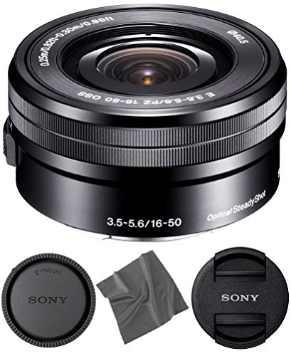 Sony SELP1650 16-50mm OSS Lens: Sony E PZ 16-50mm f/3.5-5.6 OSS Lens (Black) + Pro Starter Bundle Kit Combo - International Version (1 Year Warranty) by AOM