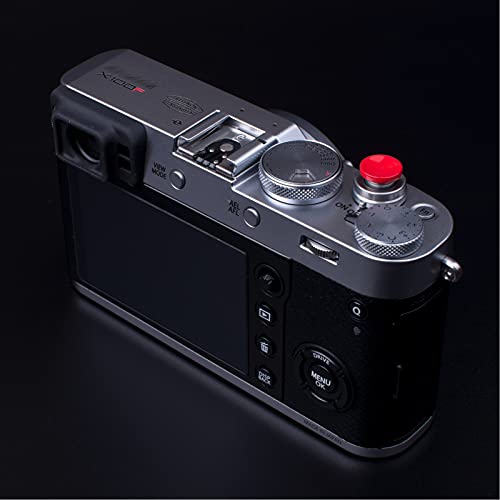 VKO Red Soft Metal Shutter Release Button Compatible with Fujifilm X-T4 X-T30 X-T3 X-T2 X100F X-T20 X-PRO2 X-PRO3 X-E3 X30 X100T X100S RX10 IV M9 M10 Camera 11mm Concave 10mm Convex Surface(2 Pack) by VKO