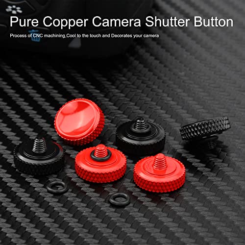 Yullmu Camera Shutter Button (2 Pack/Red&Black) 12mm Pure Copper Soft Shutter Release Button for Fuji Fujifilm XT30 X100V X100F X100T X100S X100 X-T4 X-T3 XT2 XT1 X30 X20 X10 X-T20 by Yullmu