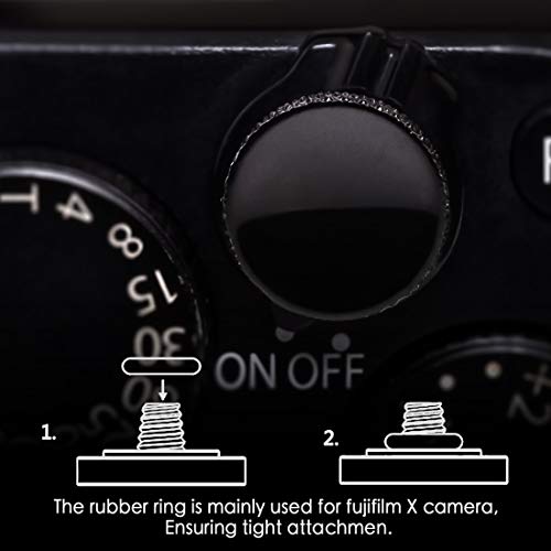 Soft Shutter Release Button (2 Pack/Black) high-end Pure Copper Camera Shutter Button by QiangNi