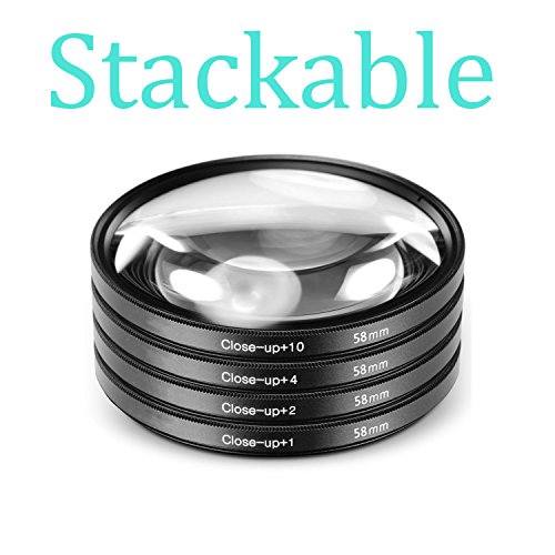 Ultra Deluxe Lens Kit for Canon Rebel T3, T5, T5i, T6, T6i, T7i, EOS 80D, EOS 77D Cameras with Canon EF-S 18-55mm is II STM Lens - Includes: 7pc 58mm Filter Set + 58mm Wide Angle and Telephoto Lens from Big Mike's