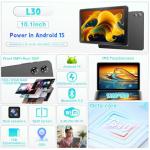 Hasskya 10-Inch Android Tablet, 18GB RAM, 128GB Storage